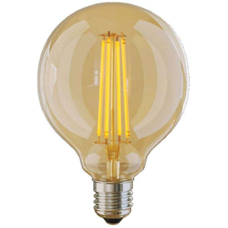 7084 VG10-G95GE27warm6W Лампа светодиодная Шар лофт GOLD.  G95. Ваттность 6W. Цоколь Е27. 2800К