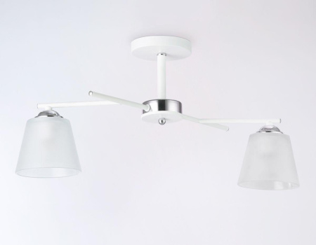 TR303201 Светильник подвесной TR303201/2 WH/CH/FR белый/хром/белый матовый E27*2 max 60W 470*370*260