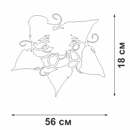 V1646/5PL Люстра V1646/5PL, 5хE14 макс. 60Вт
