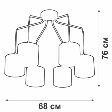 V4542-0/6PL Люстра V4542-0/6PL, 6хЕ14 макс. 40Вт