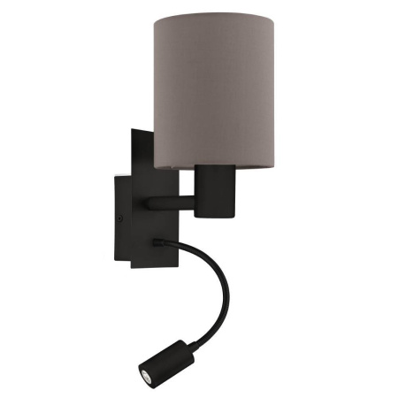900701 Бра (настенный светильник) c лампой для чтения PASTERI, 1X40W (E27), 1X3,8 (LED), H380, сталь