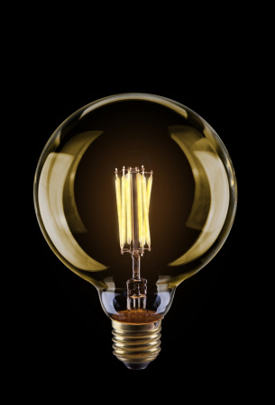 6838 VG10-G125Gwarm8W Лампа светодиодная диммируемая Шар лофт Gold  8W Е27 2800К