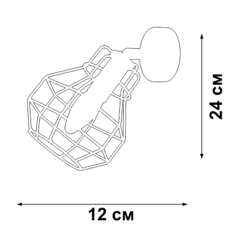 Светильник настенный V4883-2/1A, 1хЕ14 макс. 40Вт
