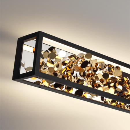 5065/17WL L-VISION ODL24 393 черный/золото/металл/металл Настенный светильник LED 1*17W 4000K BILD