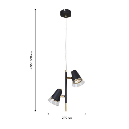 4618-2P Подвес, D290xH425/1600, 2xGU10x35W, excluded
