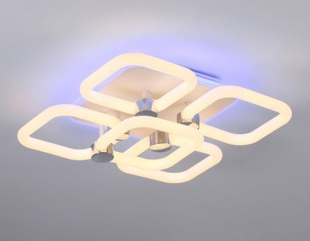 FA3861 Светильник светодиодный потолочный FA3861/4+1 WH белый 70W 3000K-6400K+RGB 400*400*115 (ПДУ Р