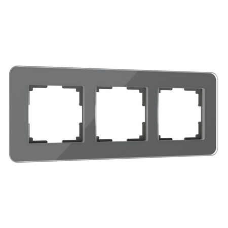 W0032440 Рамка на 3 поста Elite (графит, стекло)