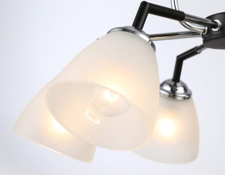 TR303294 Светильник подвесной TR303294/6 BK/CH/FR черный/хром/белый матовый E27*6 max 60W D590*380
