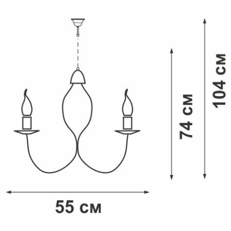 V1056/5 Люстра V1056/5, 5хE14макс. 40Вт