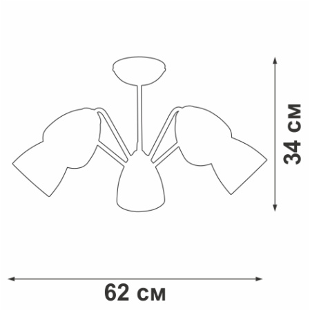 V4599-9/5PL Люстра V4599-9/5PL, 5хЕ14 макс. 40Вт