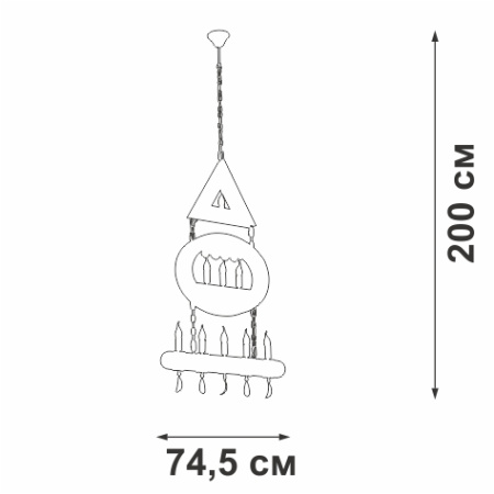 V4976-3/9 Люстра V4976-3/9, 9xE14 макс. 40Вт
