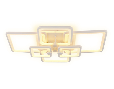 FA5306 Потолочный светодиодный светильник с пультом FA5306/4+2 WH белый 176W 800*550*140 (ПДУ РАДИО