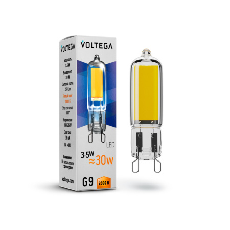 7088 VG9-K1G9warm3.5W Лампа светодиодная Капсула G9 2800К 3.5W