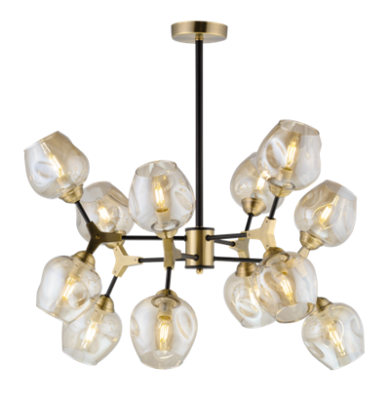 39300/12 MBK+AB (1) Люстра Veneto Luce