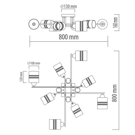 638018808 Олимпия 8*60W E14 220 V люстра