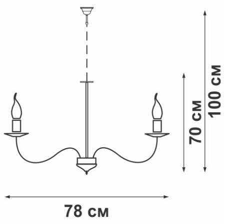 V1703/8 Люстра V1703/8, 8хE14 макс. 60Вт