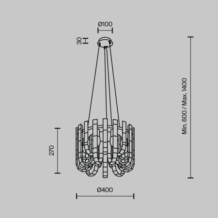 ML.6621.9 CR Подвесная люстра MODELUX ML.6621.9 CR