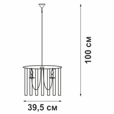 Люстра V5181-1/6, 6хЕ14 макс. 60Вт