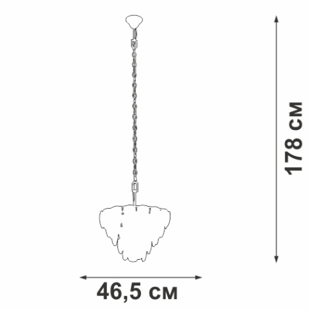 Люстра V5337-1/10, 10хЕ14 макс. 40Вт