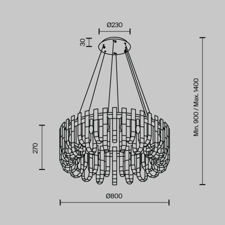 ML.6621.19 BS Подвесная люстра MODELUX ML.6621.19 BS