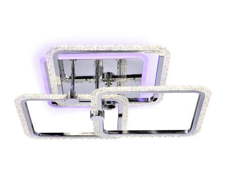 FA536 Потолочный светодиодный светильник с пультом FA536/3 CH хром 118W 510*510*150 (ПДУ РАДИО 2.4G)