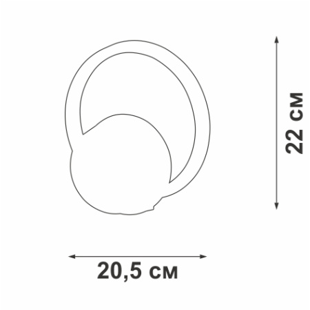 V4609-0/1A Светодиодный светильник, LED 15Вт, 3500-4000K
