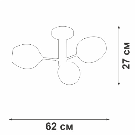 V3956-8/3PL Люстра V3956-8/3PL, 3xE27 макс. 40Вт