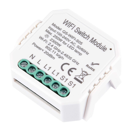 ST LUCE ST9000.500.01С WIFI реле 1 канал, 10A Белый