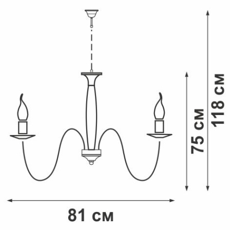 Люстра V2350/10+5, 15xE14 макс. 60Вт