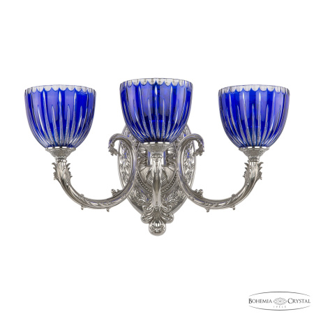 Светильник 7109B12/3/210 Ni P1 U Clear-Blue/H-1K, 3x40 w, 52х33х32 см