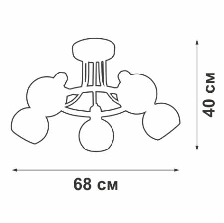 Люстра V5188/6 6xE14 макс. 40Вт