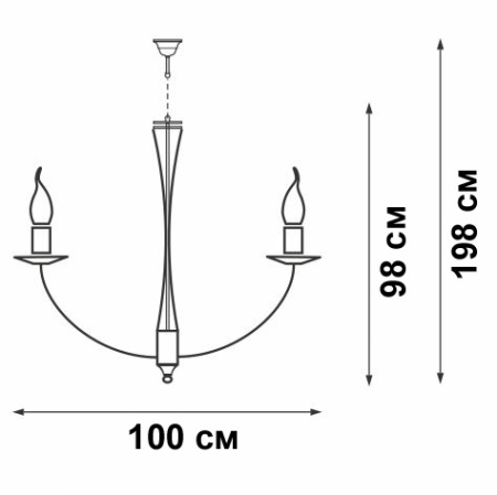 V3295-7/10 Люстра V3295-7/10, 10хЕ14 макс. 60Вт