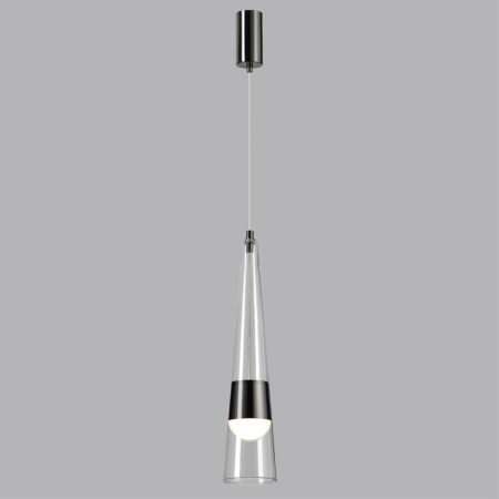 5044/12L L-VISION ODL24 301 глянц.темн.хром/прозрачный/металл/стекло Подвес LED 12W 3000K 1334Лм LUM