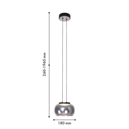 4376-1P Подвес, D180xH260/1960, LEDx7W, 490LM, 4000K, included
