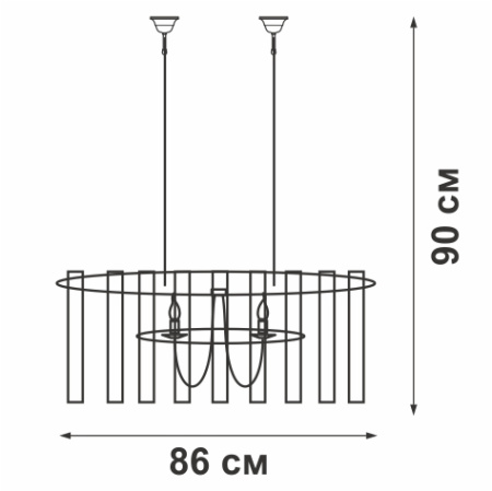 Люстра V5185-1/6, 6хЕ14 макс. 60Вт