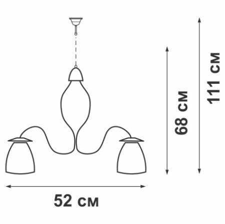 V3323/3 Люстра V3323/3, 3хЕ27 макс. 60Вт