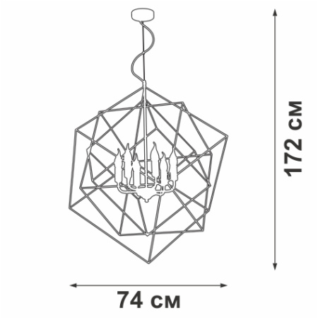 V4570-9/6S Люстра V4570-9/6S, 6хЕ14 макс. 40Вт