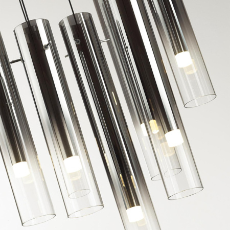 5061/32L PENDANT ODL24 319 черный/темн.хром/металл/стекло Люстра каскадная LED 7*4W 3000K SHINY