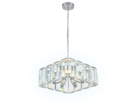 TR5148 Подвесная люстра с хрусталем TR5148 CH/CL хром/прозрачный E14/6 max 40W 500*500*1000