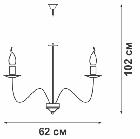 V1301/8 Люстра V1301/8, 8хЕ14 макс. 60Вт