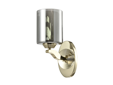 7901/A gold , Бра, Gold Glass smoky/matt white L13*H26.3*Sp22.5 cm E14 1*60W
