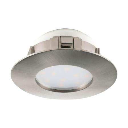 Светодиод. встраиваемый светильник PINEDA, 1х6W(LED), Ø78, IP44, пластик, никель матовый