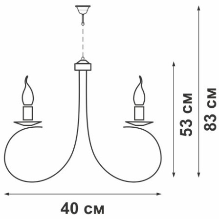 V3391/4 Люстра V3391/4, 4хЕ14 макс. 40Вт, плафон ПП
