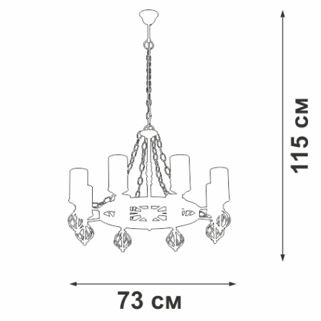 Люстра V4339-7/8, 8хЕ27 макс. 60Вт