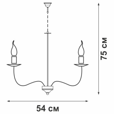 V1665-7/5 Люстра V1665-7/5, 5хЕ14 макс. 60Вт