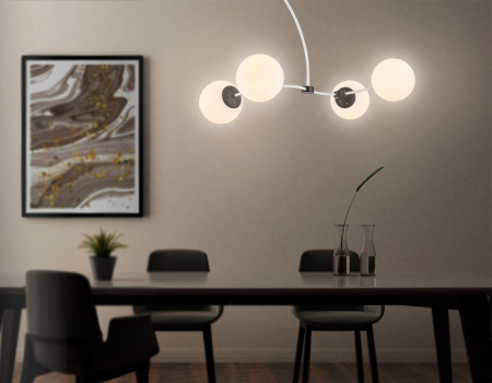 TR2542 Подвесной светильник TR2542/4 WH/BK белый/черный E27/4 max 60W 700*450*450