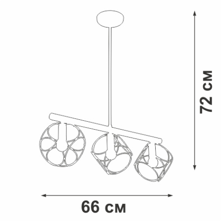 V4932-1/3PL Люстра V4932-1/3PL, 3xE14 макс. 40Вт