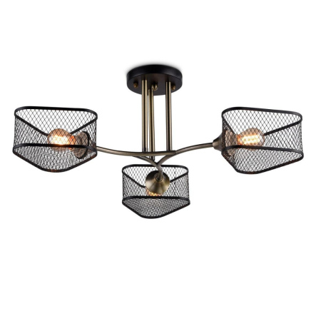 TR80171 Светильник подвесной TR80171/3 SB/BK бронза/черный E27/3 max 40W D600*215