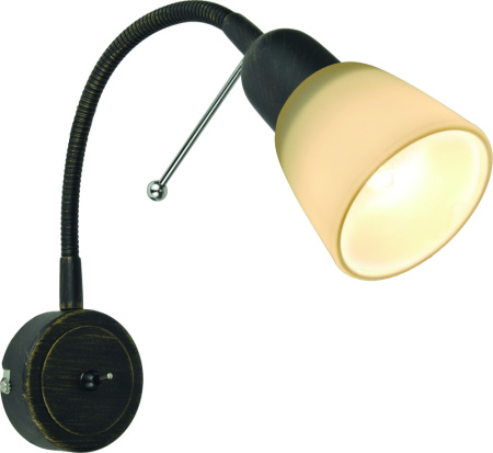 A7009AP-1BR СВЕТИЛЬНИК НАСТЕННЫЙ  Коричневый / H25xW9xL7 / 1x40W,1xE14