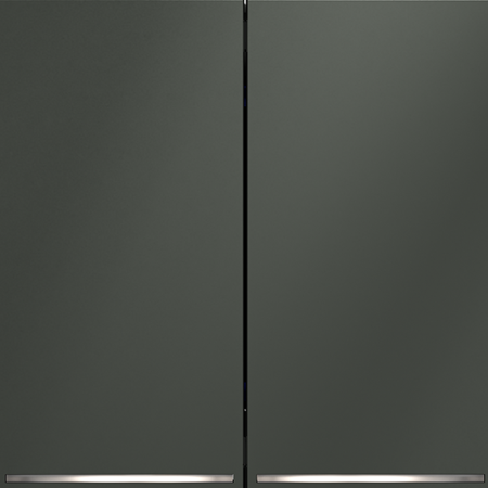 VLS020206 Выключатель встраиваемый VOLTUM S70 двухклавишный с подсветкой 10А, (титан)